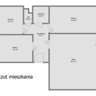 Sanok, 3 pokojowe mieszkanie - 62m2